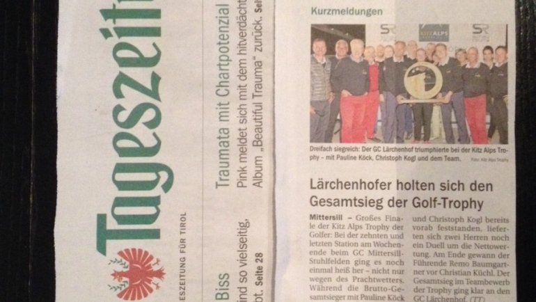 PRESSEMELDUNG Tiroler Tageszeitung – Lärchenhofer dominieren KITZ ALPS TROPHY 2017