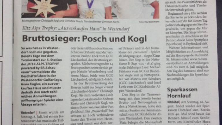 PRESSEMELDUNG 5. Station GC Westendorf Kitzbüheler Anzeiger